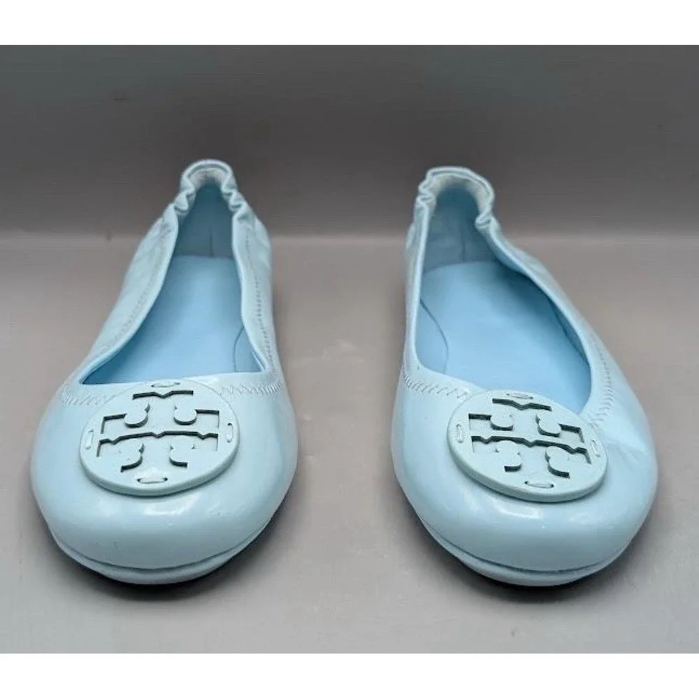 Tory Burch Baby Blue Patent Leather‎ Ballet Flats Size 7.5